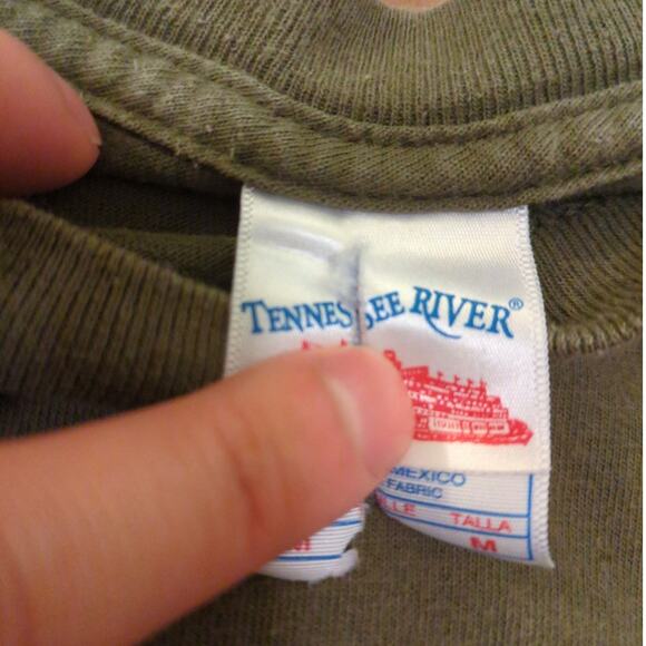 VTG Los Angeles California Adult Medium Shirt Hollywood Venice Olive Green Faded - Picture 3 of 6